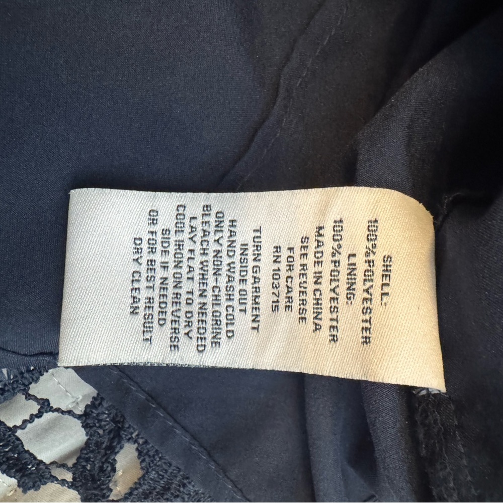 Nanette Lepore Navy Lace Blouse - Picture 4 of 4